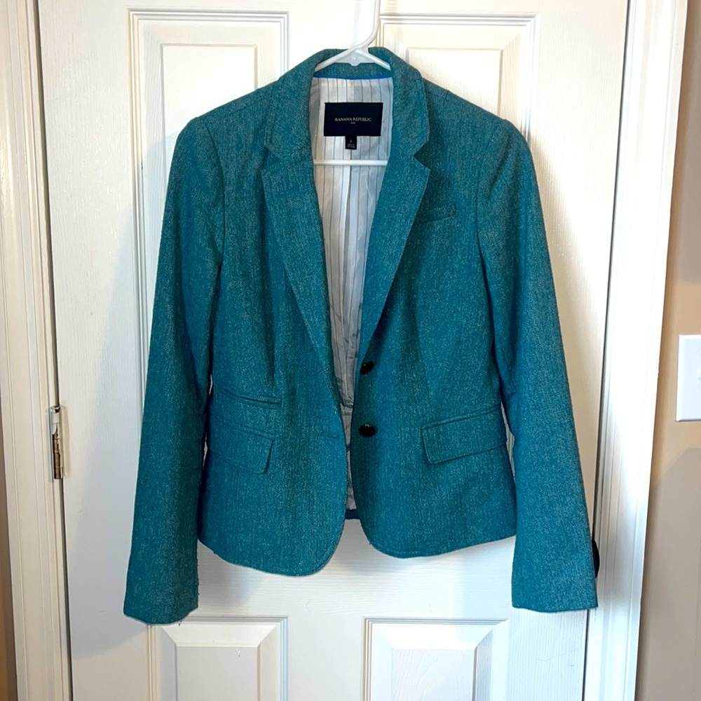 Teal Tweed Blazer